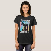 シマウマ好きな少年向けシマウマの服 Tシャツ (正面フル)
