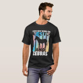 シマウマ好きな男の子のためのシマウマの服 Tシャツ (正面フル)