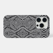 シマウマ抽象B&W iPhoneケース (裏面横)