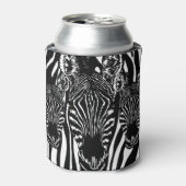 シマウマ柄のユニークなシマウマの頭 缶クーラー (缶正面)