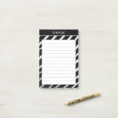 シマウマ柄の白黒の罫線ToDoリスト ポストイット (デスク上)