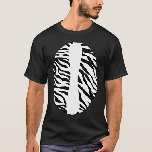 シマウマ柄ジャングルテーマパーティー動物ズーハロウィー Tシャツ (正面)