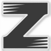 シマウマ柄ラインスタイルZモノグラム シール (正面)
