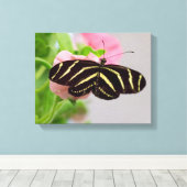 シマウマ蝶 キャンバスプリント (インサイチュ (ウッドフロア))