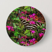 シマウマ蝶 缶バッジ (正面)