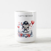 シマウマ飛行機の誕生日 コーヒーマグカップ (中央)