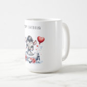 シマウマ飛行機の誕生日 コーヒーマグカップ (正面右)