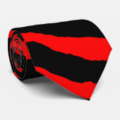 シマウマ黒いおよび赤のストライプのネクタイ ネクタイ (ロール)