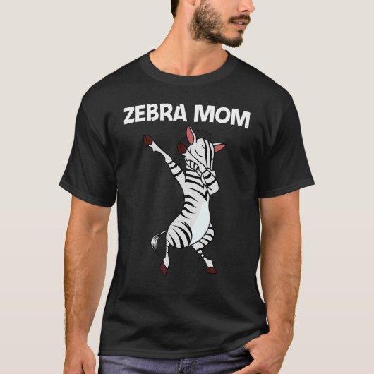 シマウマ お母さん 母 アフリカ 動物園 動物 Tシャツ (正面)