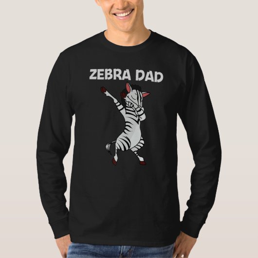 シマウマ お父さん 父親 アフリカ 動物園 動物 Tシャツ (正面)