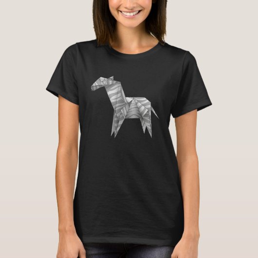 シマウマ かわいい おりがみ シマウマ Tシャツ (正面)