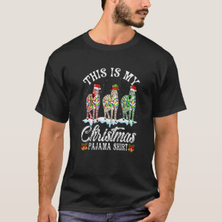 シマウマ これが私のクリスマス ライト パジャマ クリスマス Tシャツ