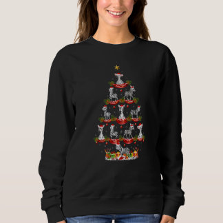 シマウマ クリスマス ホリデー サンタ シマウマ クリスマスツリー スウェットシャツ