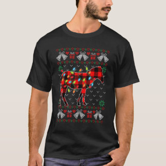 シマウマ クリスマス ライト ださい クリスマスセーター Tシャツ