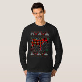 シマウマ クリスマス ライト ださい クリスマスセーター Tシャツ (正面フル)