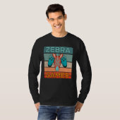 シマウマ ゲーマー アフリカ ゲーム ゲーミング 動物 ゼブラ Tシャツ (正面フル)