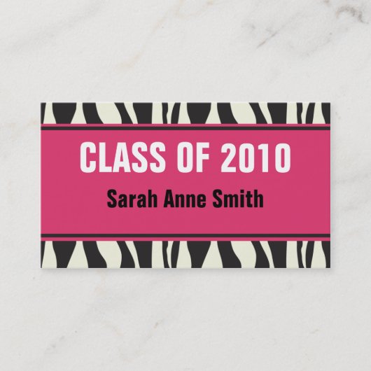 シマウマ コーリングカード (正面)