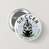 シマウマ サッカー 缶バッジ (正面&裏面)