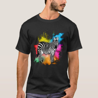 シマウマ サファリ 動物園 アフリカ 男女兼用 Tシャツ