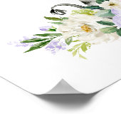 シマウマ，サファリ，紫の花男女兼用, ポスター (角)