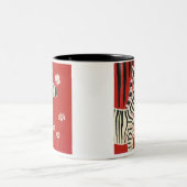 シマウマ、デイジー及び蝶 ツートーンマグカップ (中央)