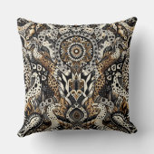 シマウマ、ヒョウ、ヘビの野生のパタはかりで測ーン クッション (裏面)