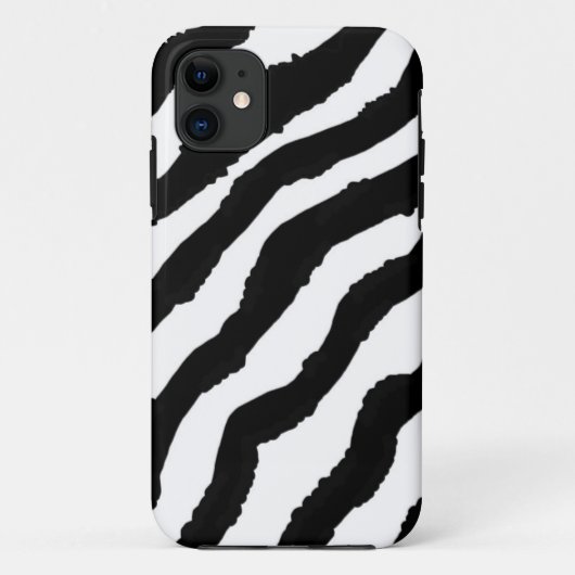 シマウマ ブラック ホワイト Case-Mate iPhoneケース (裏面)