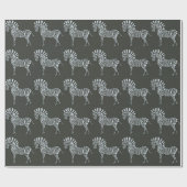 シマウマ ラッピングペーパー (フラット)