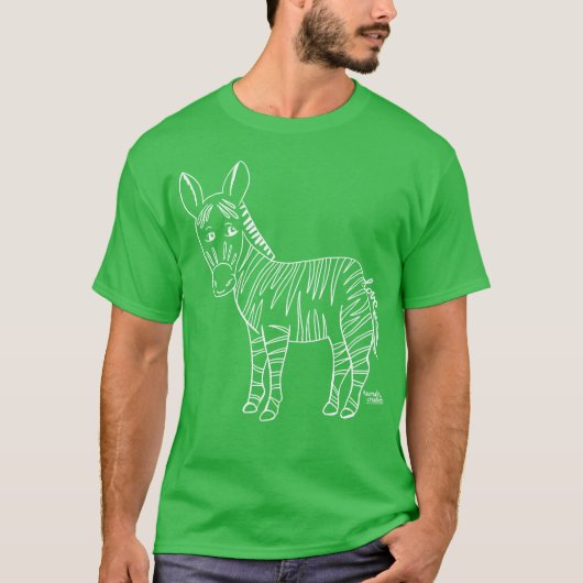 シマウマ ラブ ラブ アニマル Tシャツ (正面)