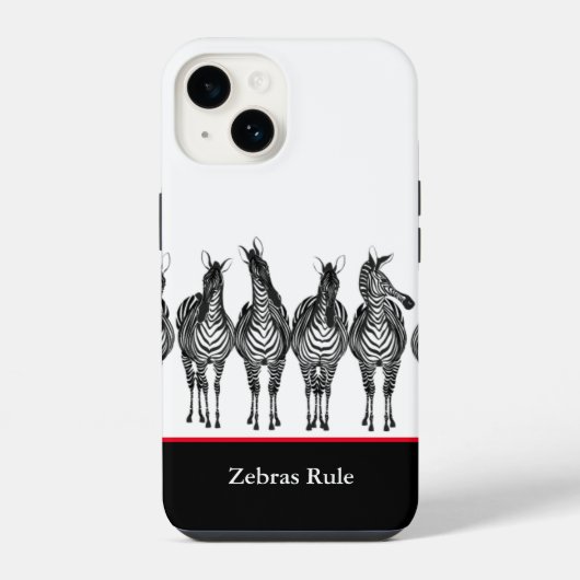 シマウマ ルール iPhone カーケース iPhoneケース (裏面)