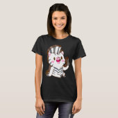 シマウマ 多層 ピース リラックス 可愛い 美意識 Tシャツ (正面フル)