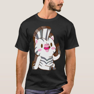 シマウマ 多層 ピース リラックス 可愛い 美意識 Tシャツ