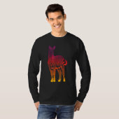 シマウマ 愛 野生の馬 シマウマ 日の出 ビーチ Tシャツ (正面フル)