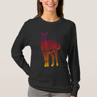 シマウマ 愛 野生の馬 シマウマ 日の出 ビーチ Tシャツ
