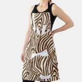 シマウマ、野生のサバンナ、シームレスパターン エプロン (インサイチュ)