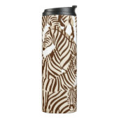 シマウマ、野生のサバンナ、シームレスパターン タンブラー (回転左)