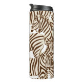 シマウマ、野生のサバンナ、シームレスパターン タンブラー (回転右)