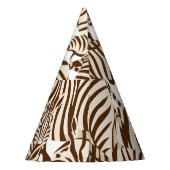 シマウマ、野生のサバンナ、シームレスパターン パーティーハット (裏面)