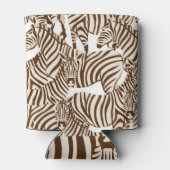 シマウマ、野生のサバンナ、シームレスパターン 缶クーラー (裏面)