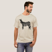 シマウマ 黒いシルエット Tシャツ (正面フル)