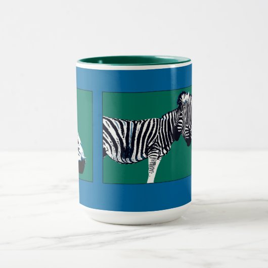 シマウマ#2のように2頭のシマウマ互角/Z マグカップ (中央)