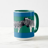 シマウマ#2のように2頭のシマウマ互角/Z マグカップ (正面右)