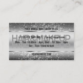 シマエレガントリーシルバーソフトグリッター書道 名刺 (裏面)