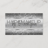 シマエレガントリーシルバーソフトグリッター書道 名刺 (正面)