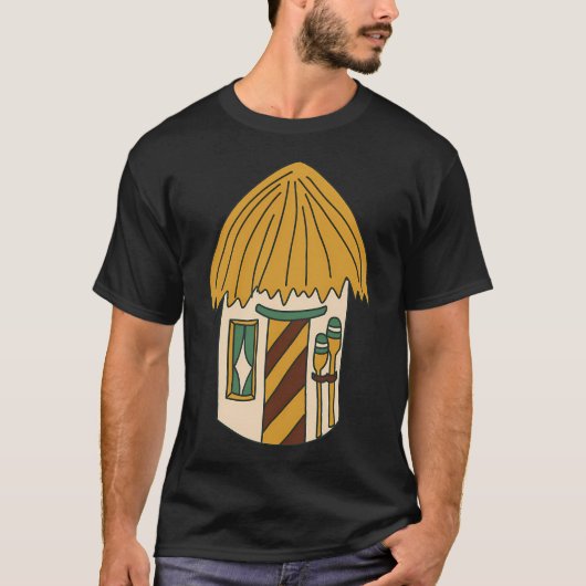 シマカジキのキャラクター風デザイン Tシャツ (正面)