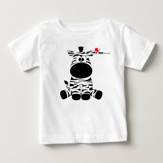 シマシマゼブラベビーTシャツ ベビーTシャツ (正面)