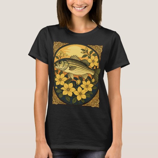 シマスズキとキンレイカ Tシャツ (正面)