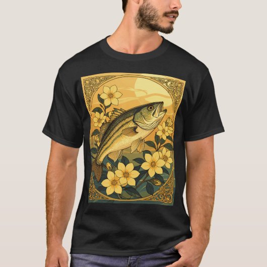 シマスズキとキンレンカ Tシャツ (正面)
