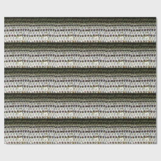 シマスズキの魚の皮のプリント ラッピングペーパー (フラット)