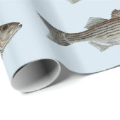 シマスズキの魚パターン ラッピングペーパー (ロールコーナー)